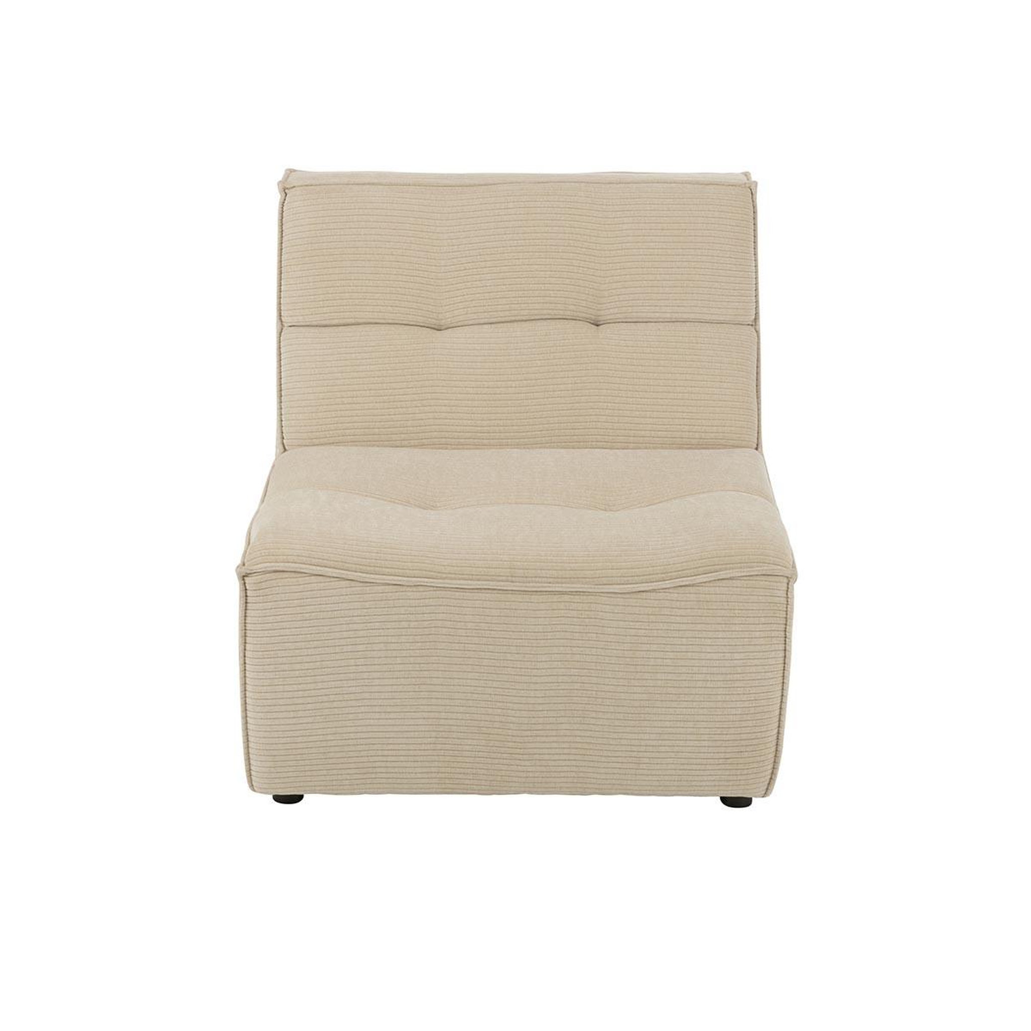 Voir la diapositive 2 : J-LINE Module canapé matelassé  grid  97cm beige