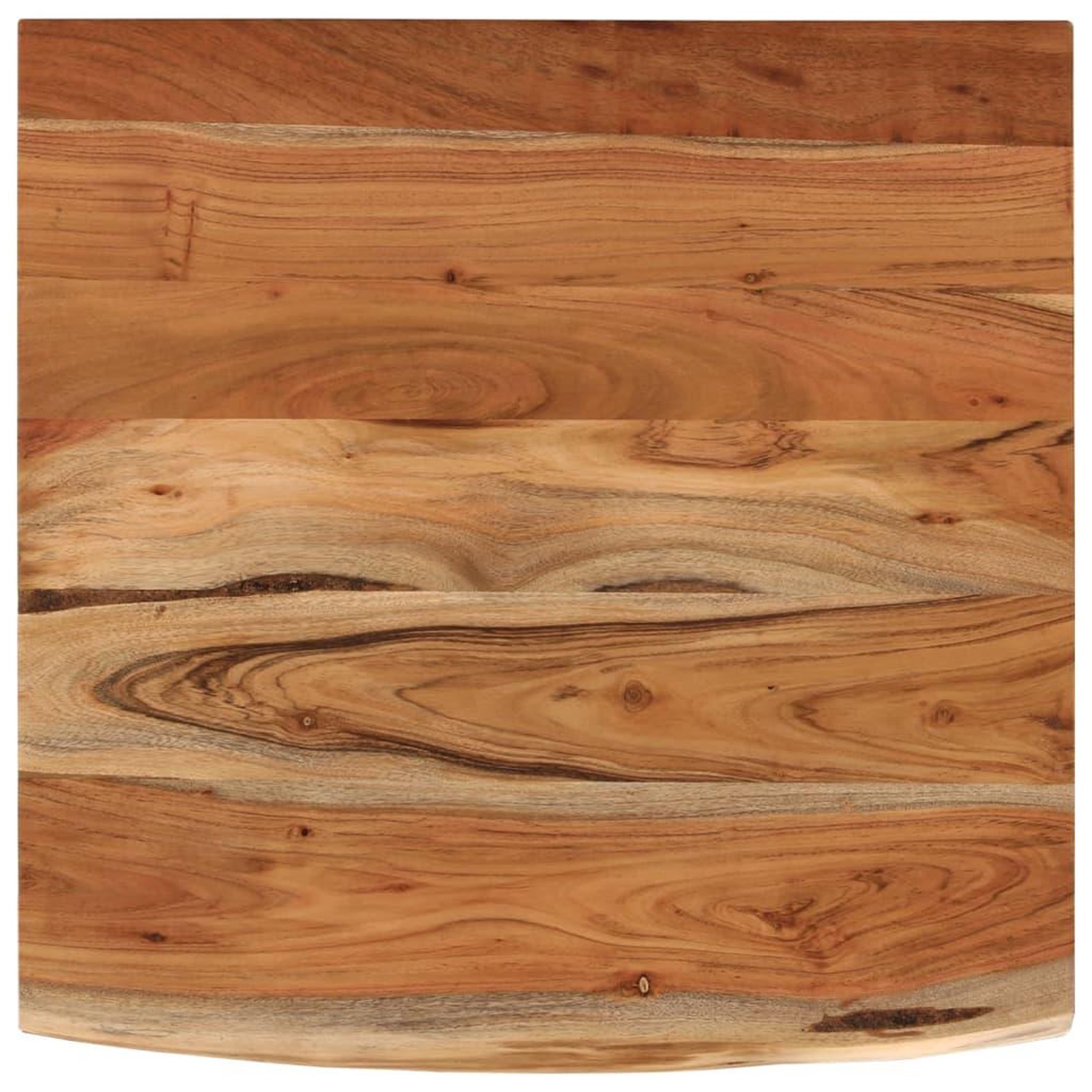 Voir la diapositive 2 : VIDAXL Dessus de bureau carre bois massif d'acacia bordure assortie