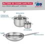 Voir la diapositive 2 : ELO Ensemble de 1 Poêle de cuisson 32 cm et 2 faitouts 12 et 20 cm Elo Profi Brillant
