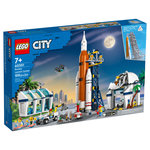 LEGO City 60351 La Base De Lancement De La Fusée, Module Spatial, Jouet Inspiré de la NASA avec Planet Rover, Observatoire et 7 Minifigures Astronautes