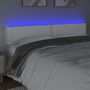 Voir la diapositive 3 : VIDAXL Tete de lit a LED Blanc 200x5x78/88 cm Similicuir