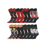 FREEGUN Lot de 8 paires de chaussettes Naruto Shippuden Homme. Coloris disponibles : Noir