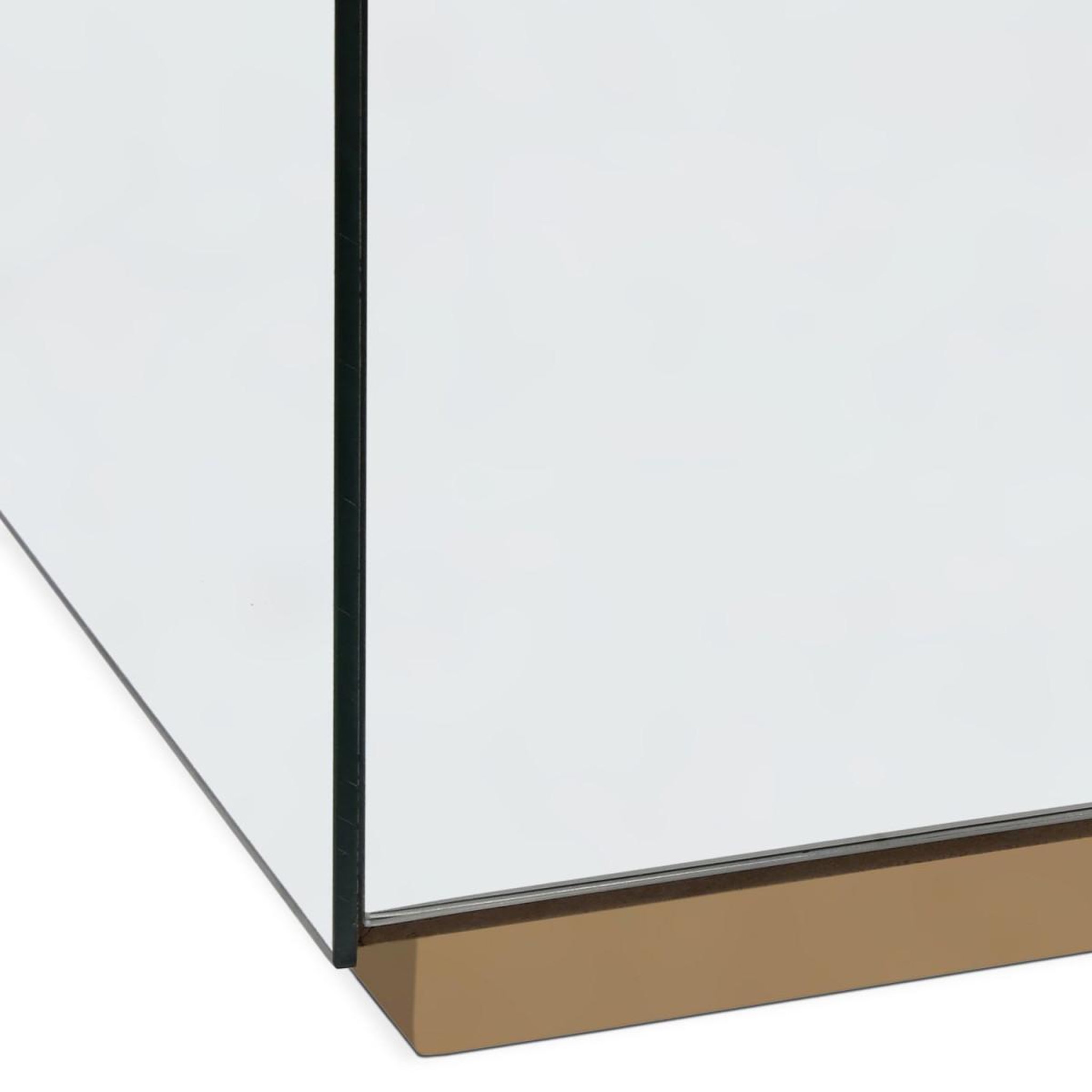 Voir la diapositive 5 : Paris Prix Commode 3 tiroirs  miravo  86cm transparent & or