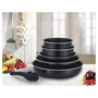 Voir la diapositive 1 : Batterie de cuisine induction 6 pièces noire