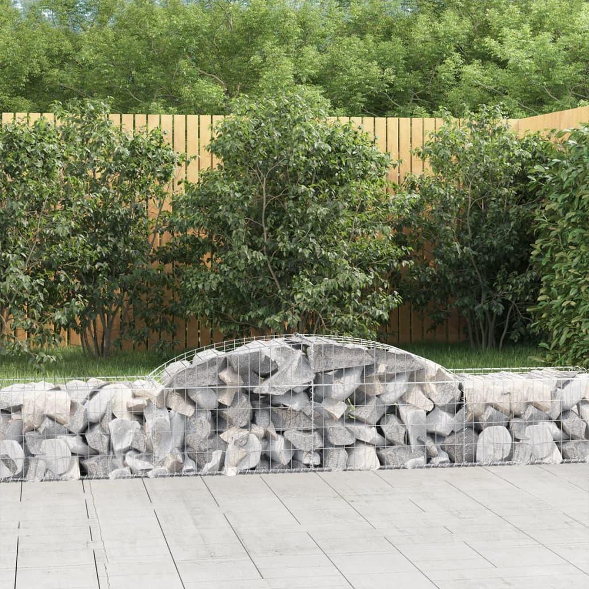 VIDAXL Paniers a gabions arques 3 pcs 300x50x40/60 cm fer galvanise