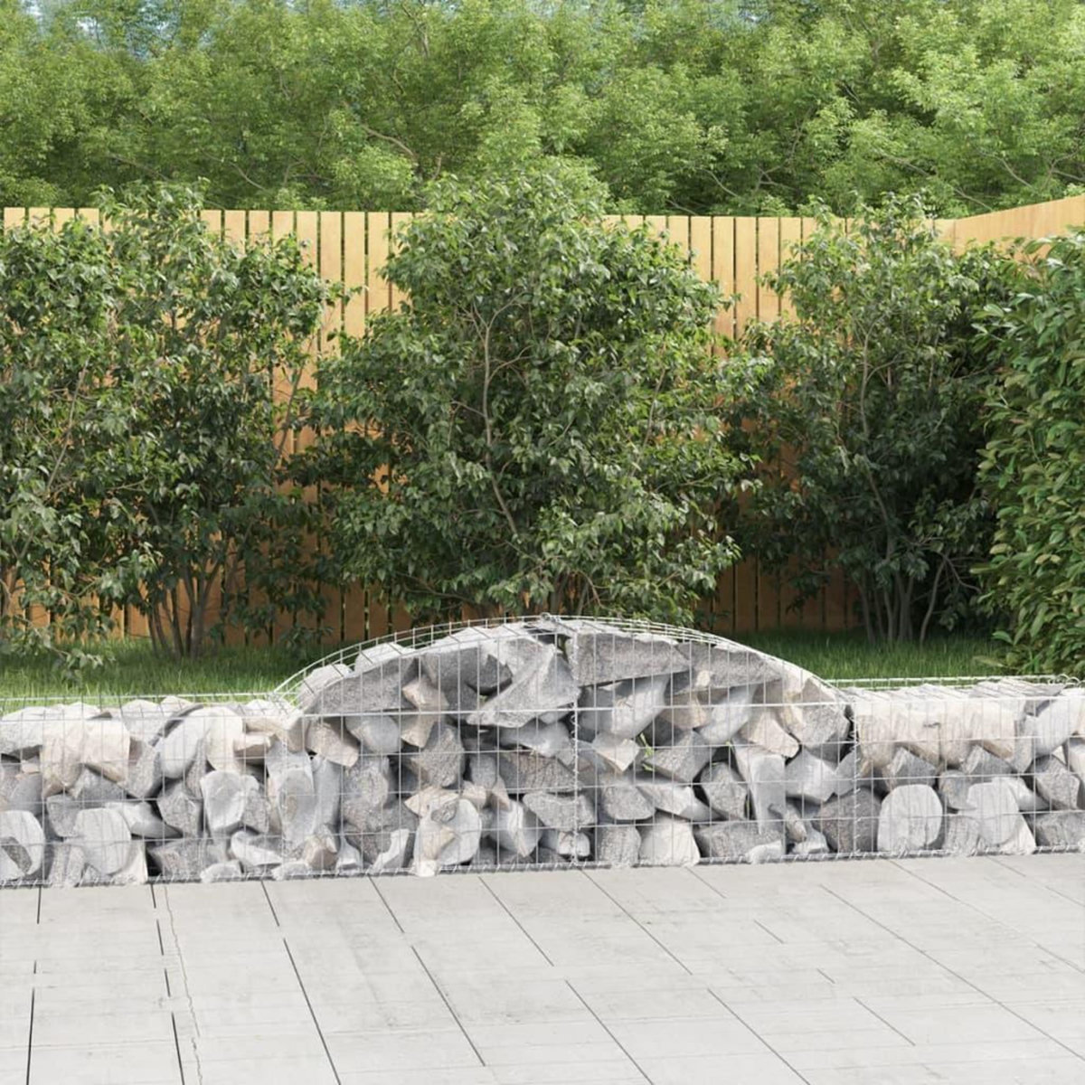 VIDAXL Paniers a gabions arques 3 pcs 300x50x40/60 cm fer galvanise