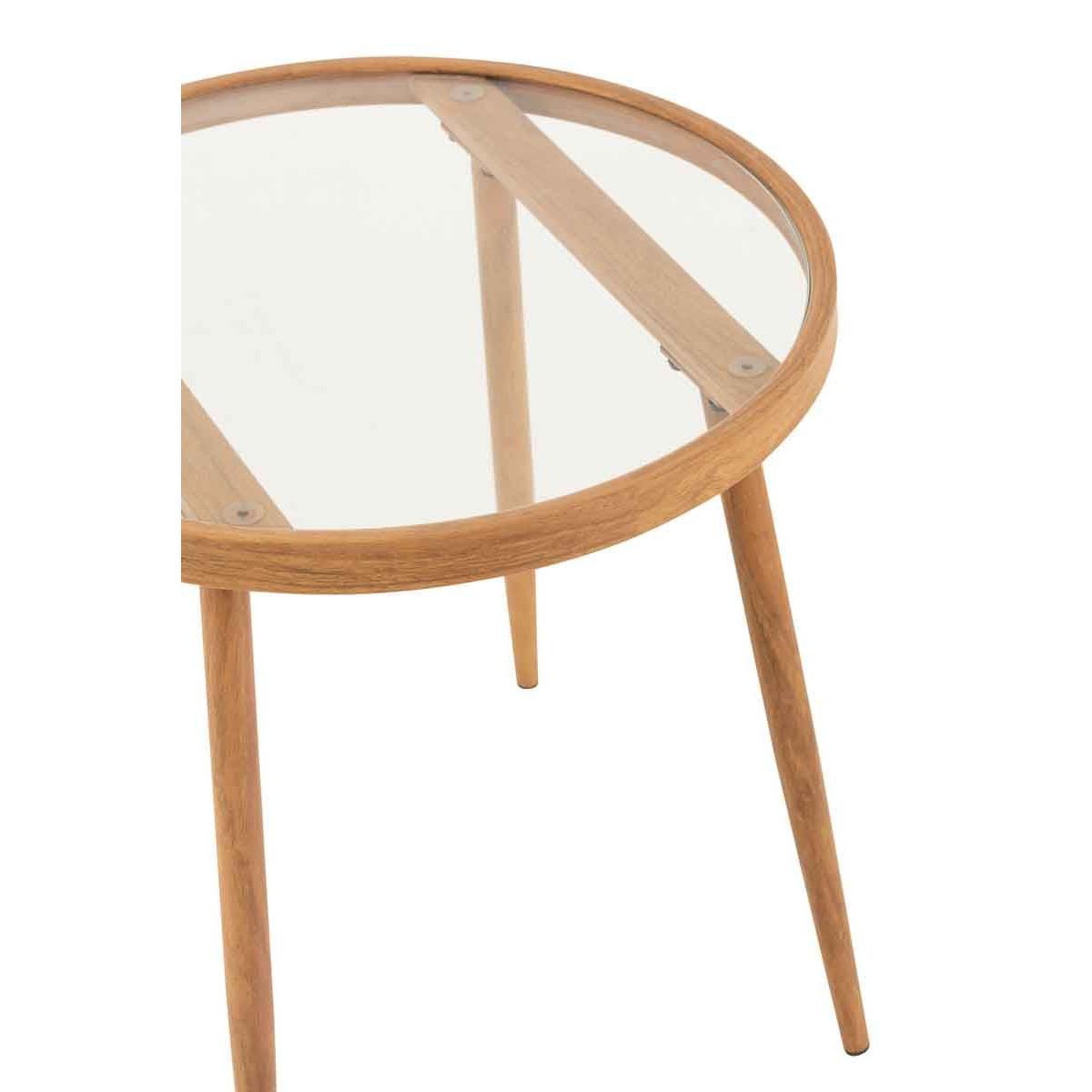 Voir la diapositive 5 : J-LINE Table gigogne design  fuolas  50cm naturel