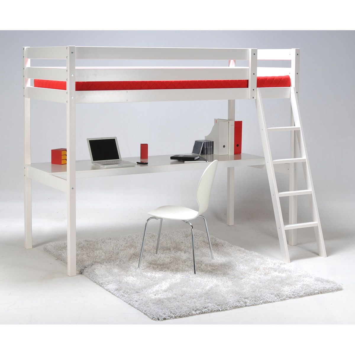 Lit Mezzanine ASTRID 90X190 cm + bureau 