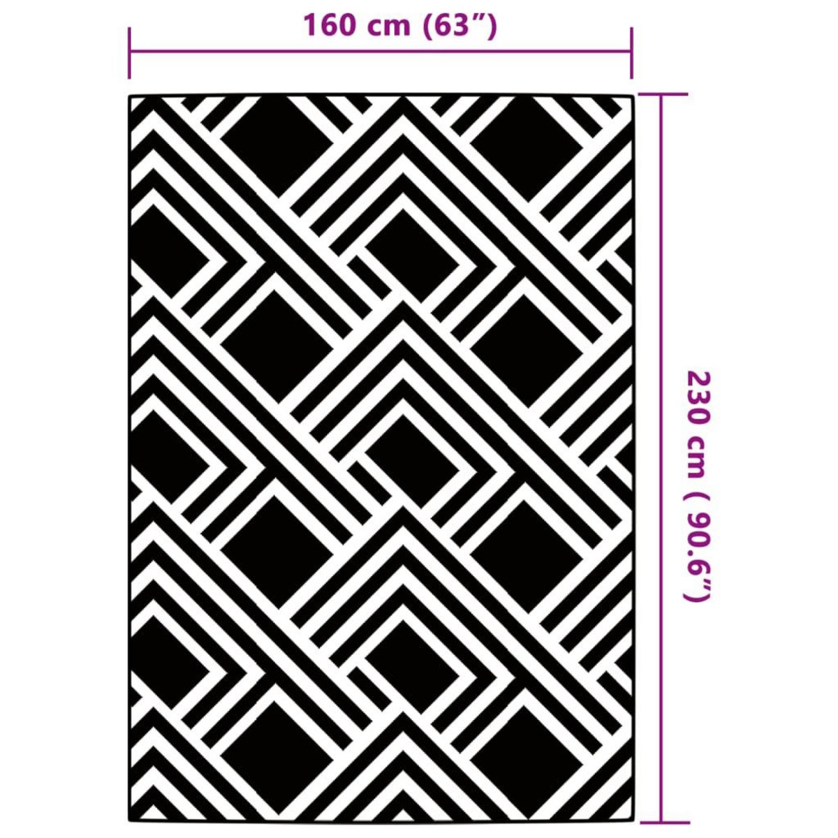 VIDAXL Tapis d'exterieur ARAKIL Gris 160x230 cm PP