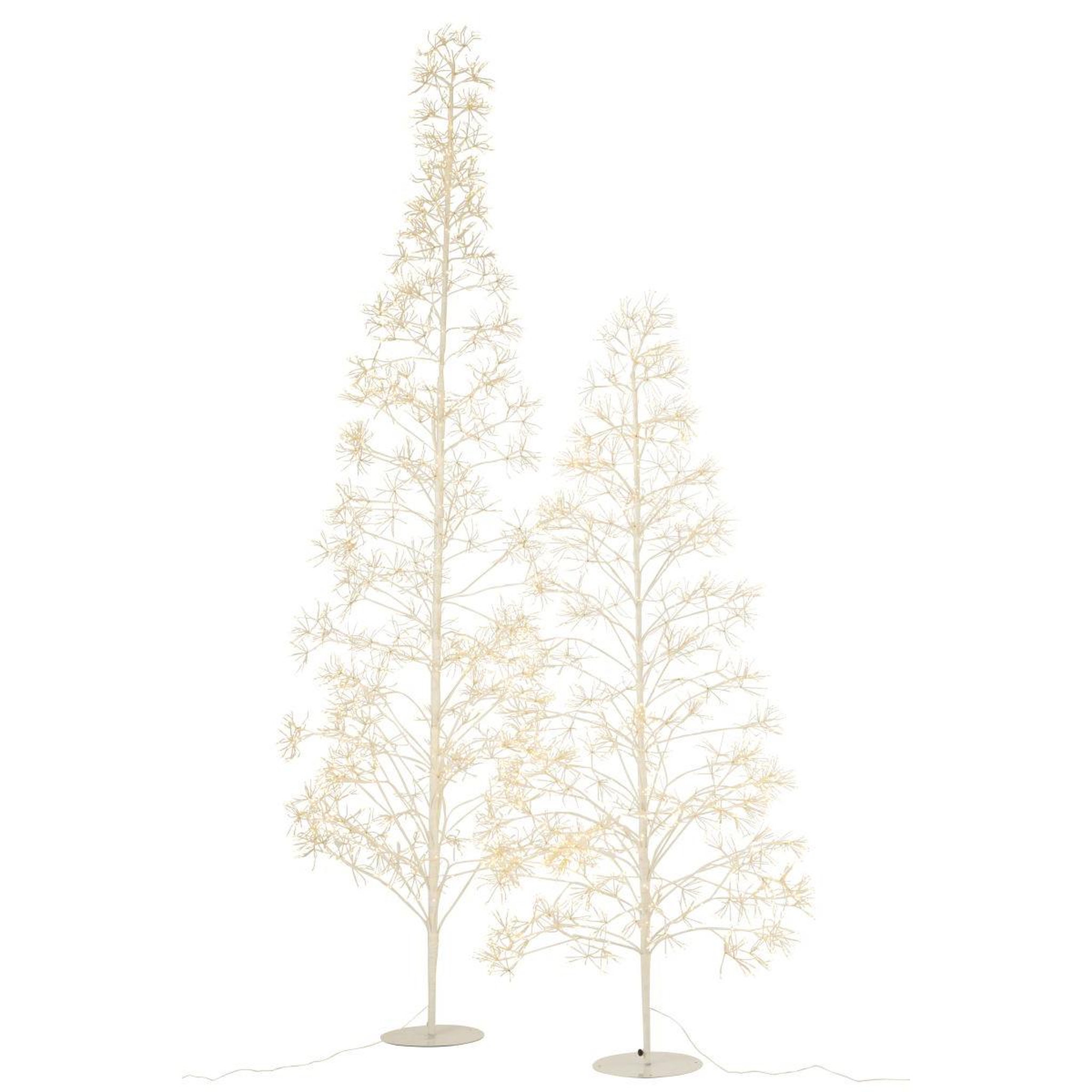 Voir la diapositive 5 : J-LINE Sapin en métal 2700 led  howard  210cm blanc