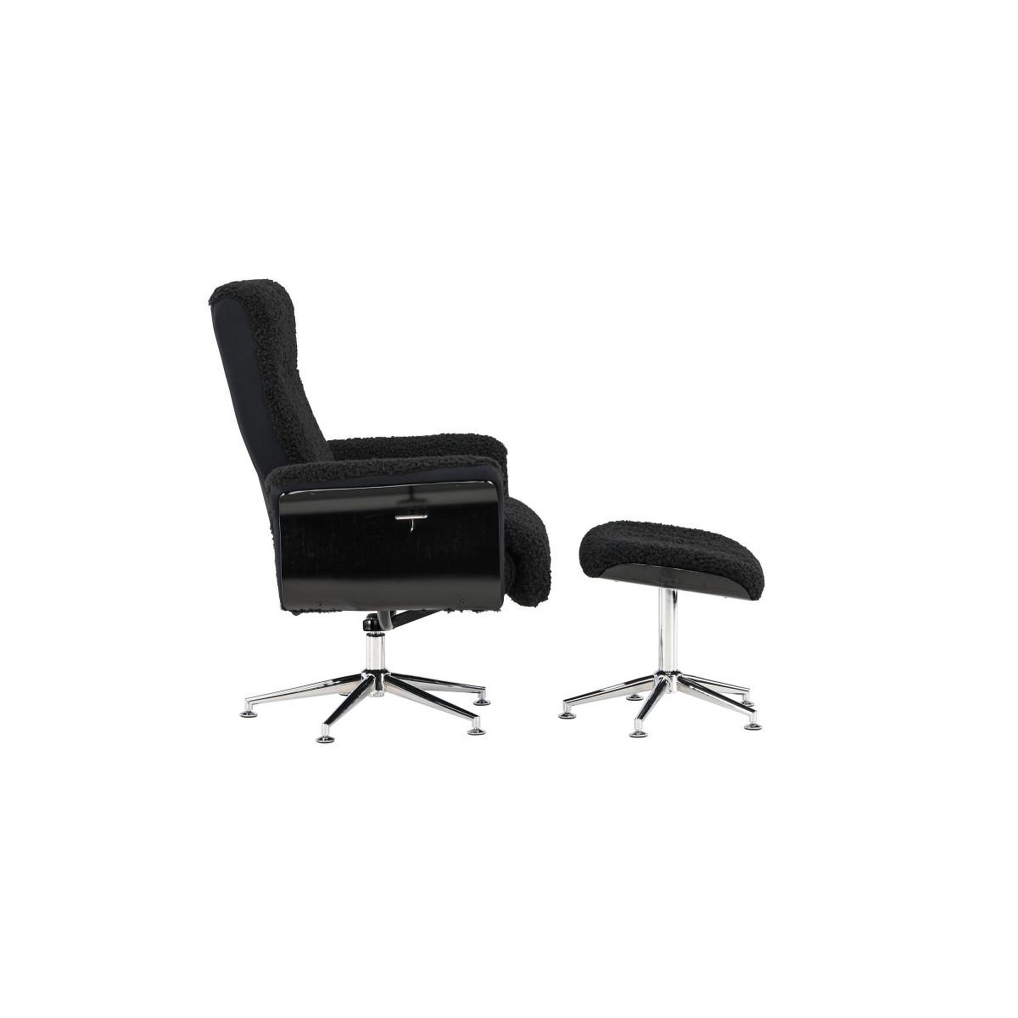 Voir la diapositive 3 : Paris Prix Fauteuil avec repose-pieds  hagon  112cm gris foncé