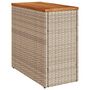 Voir la diapositive 2 : VIDAXL Table d'appoint de jardin dessus en bois beige 58x27,5x55 cm