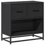 Voir la diapositive 2 : VIDAXL Table de chevet noir 60x31x60 cm bois d'ingenierie et metal