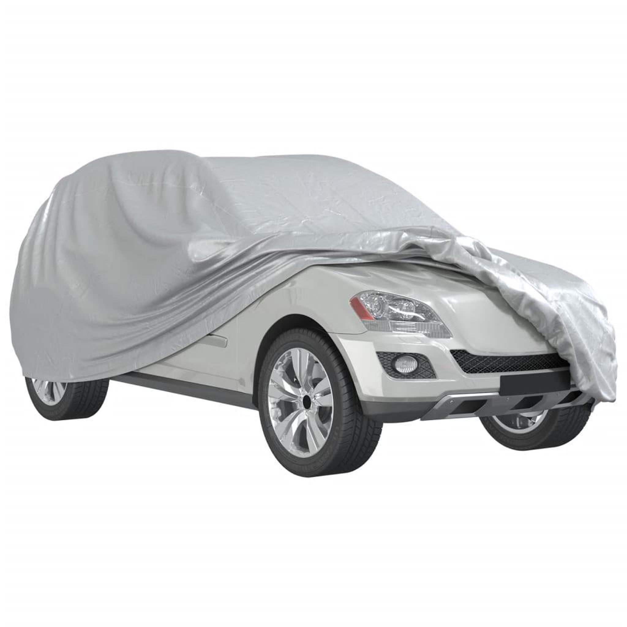 Voir la diapositive 4 : VIDAXL Housse de voiture SUV avec sangles a boucle complete argente L
