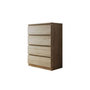 Voir la diapositive 2 : BEST MOBILIER Celia - commode 4 tiroirs - effet bois - 70 cm - style contemporain