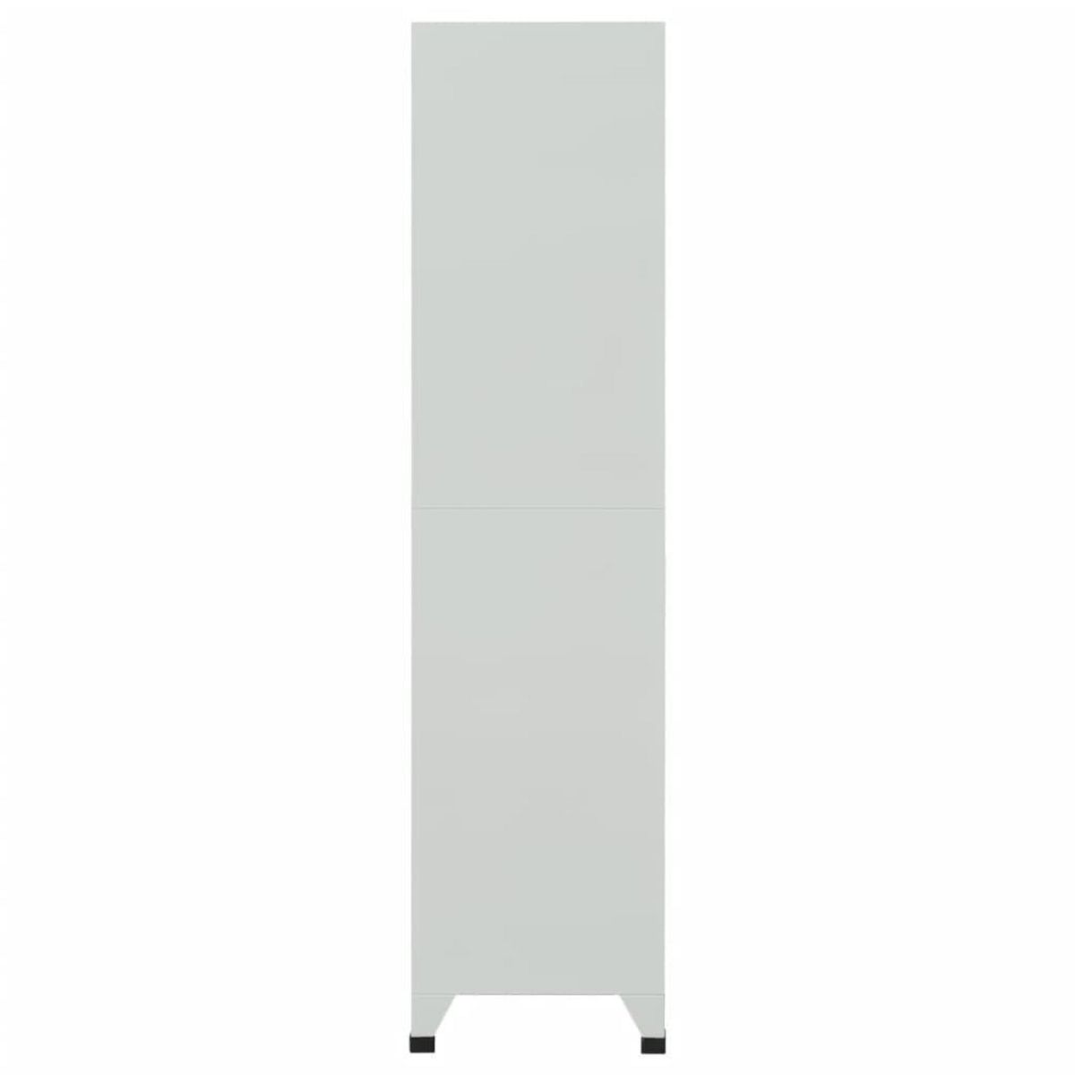 VIDAXL Armoire a casier avec 6 compartiments Acier 90x45x180 cm Gris