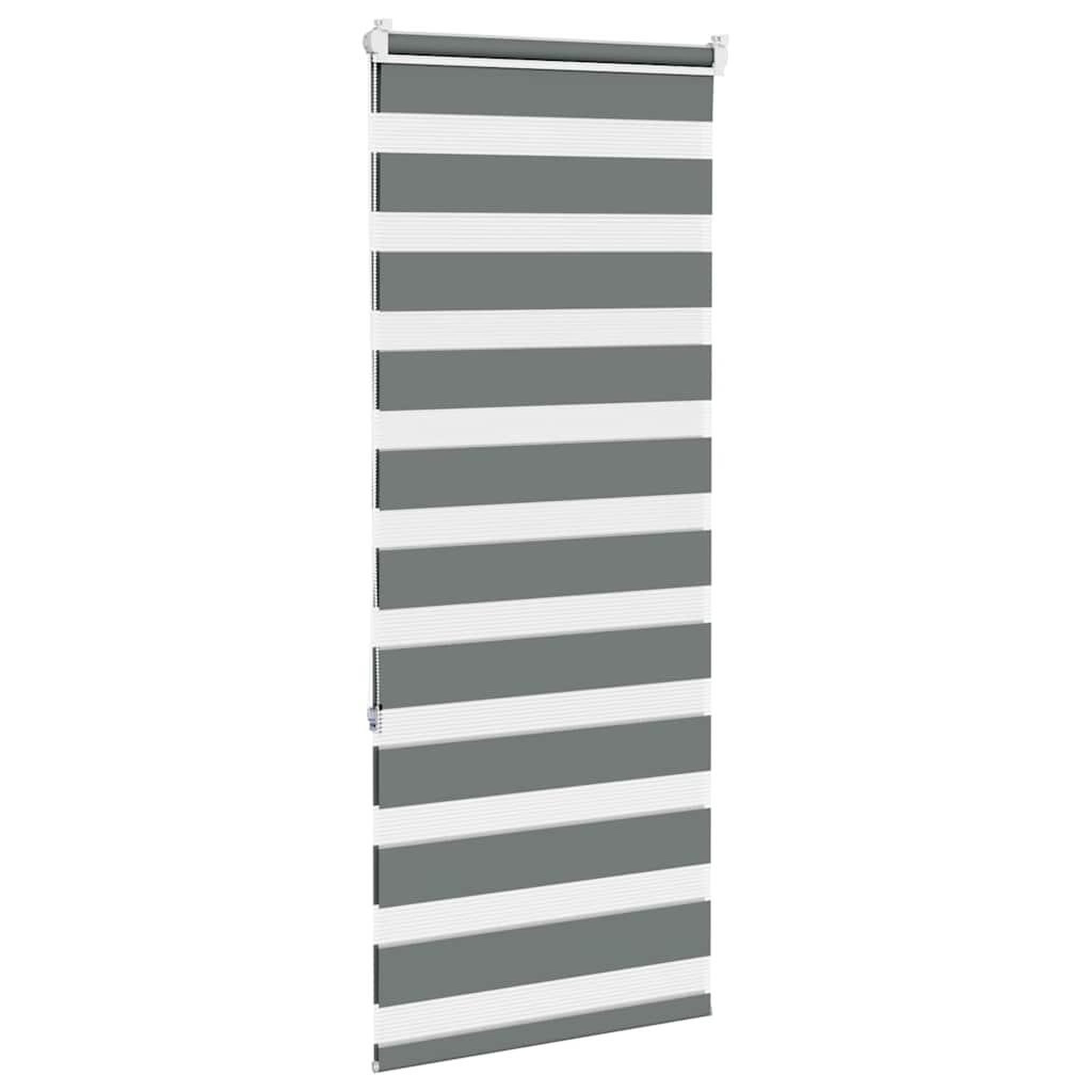Voir la diapositive 4 : VIDAXL Store zebre gris fonce largeur du tissu 55,9 cm polyester