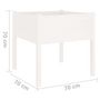Voir la diapositive 6 : VIDAXL Jardinieres 2 pcs Blanc 70x70x70 cm Bois de pin massif