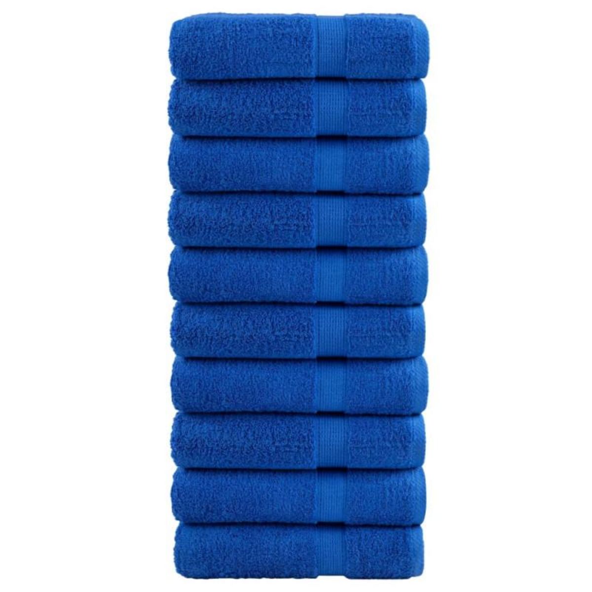 VIDAXL Serviettes de bain de qualité supérieure SOLUND 10 pcs bleu