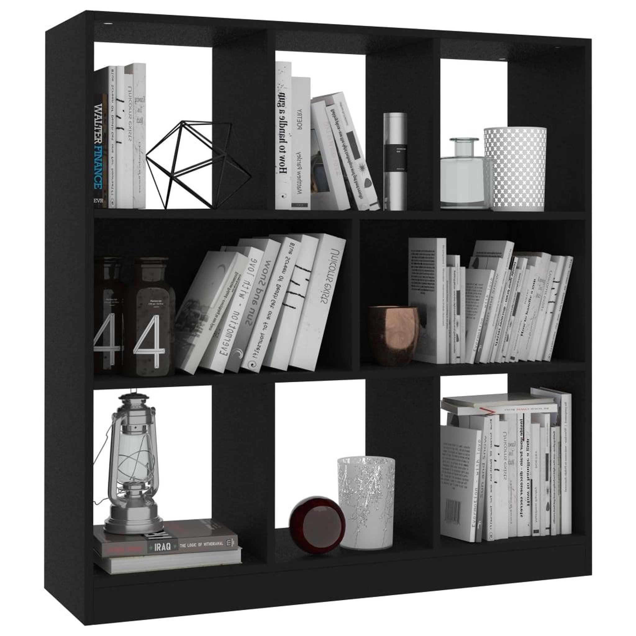 Voir la diapositive 3 : VIDAXL Bibliotheque Noir 97,5x29,5x100 cm Bois d'ingenierie