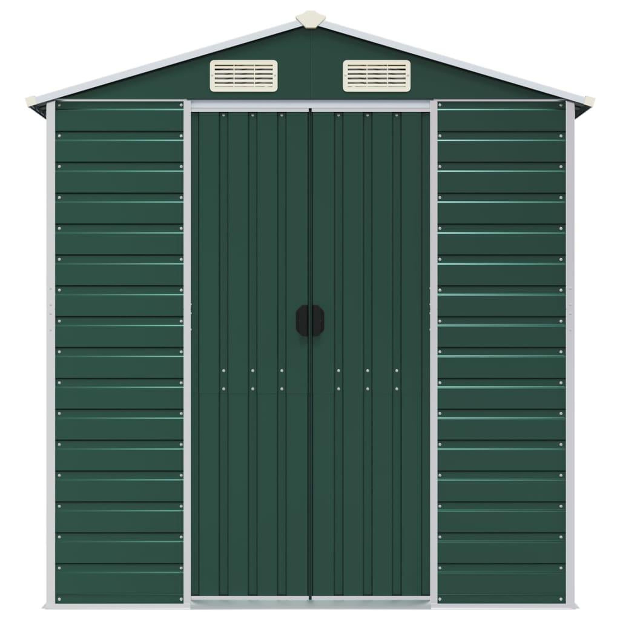 Voir la diapositive 4 : VIDAXL Abri de jardin vert 191x215x198 cm acier galvanise