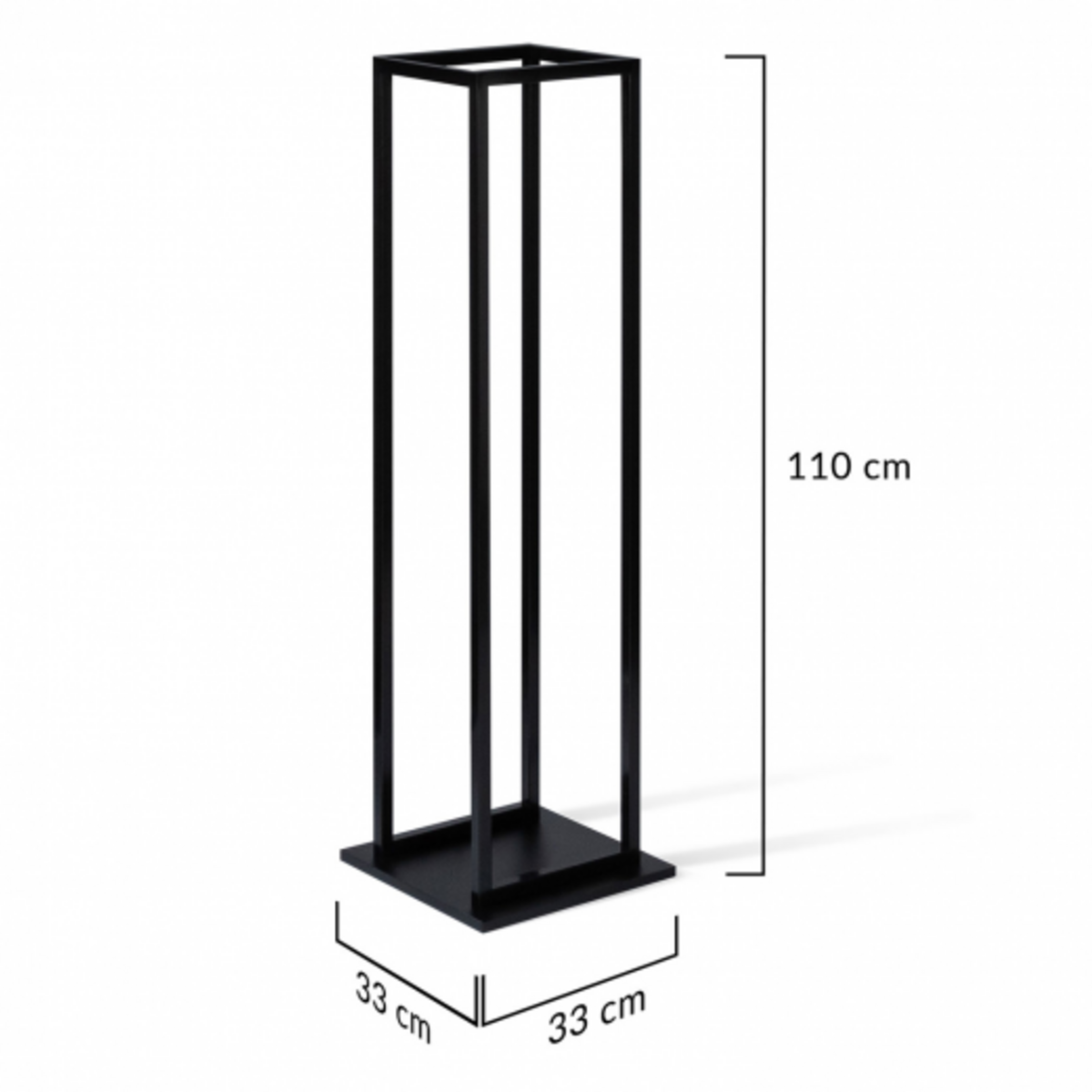 ID MARKET Range bûches vertical acier noir avec étagère H.112 CM pour cheminée