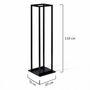 Voir la diapositive 6 : ID MARKET Range bûches vertical acier noir avec étagère H.112 CM pour cheminée