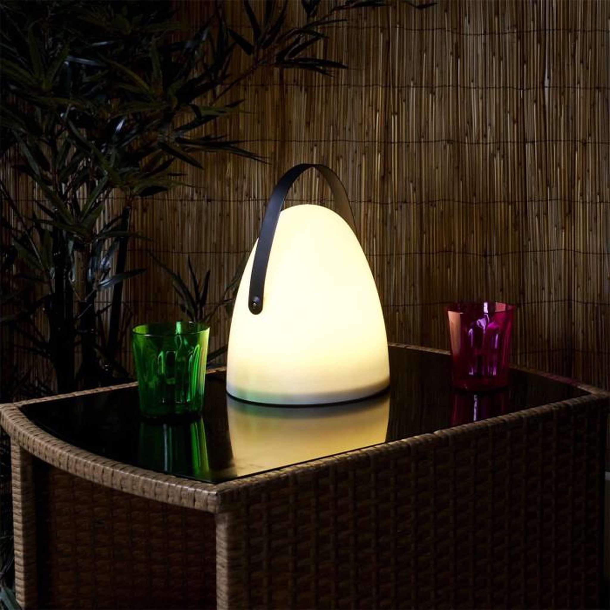 Voir la diapositive 2 : Paris Prix Lampe à Poser d'Extérieur  Poignée  30cm Blanc