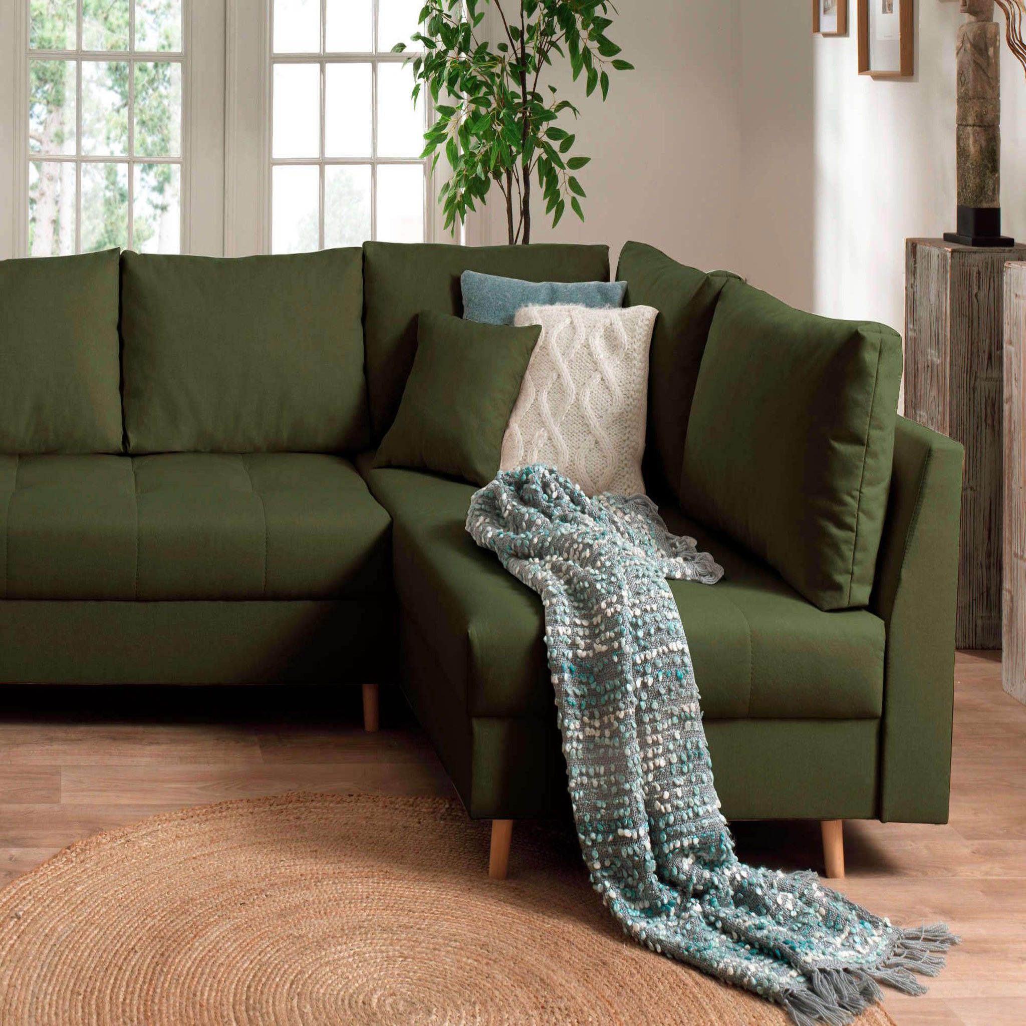 Voir la diapositive 3 : LISA DESIGN Rune - canapé panoramique - 7 places - style scandinave - droit