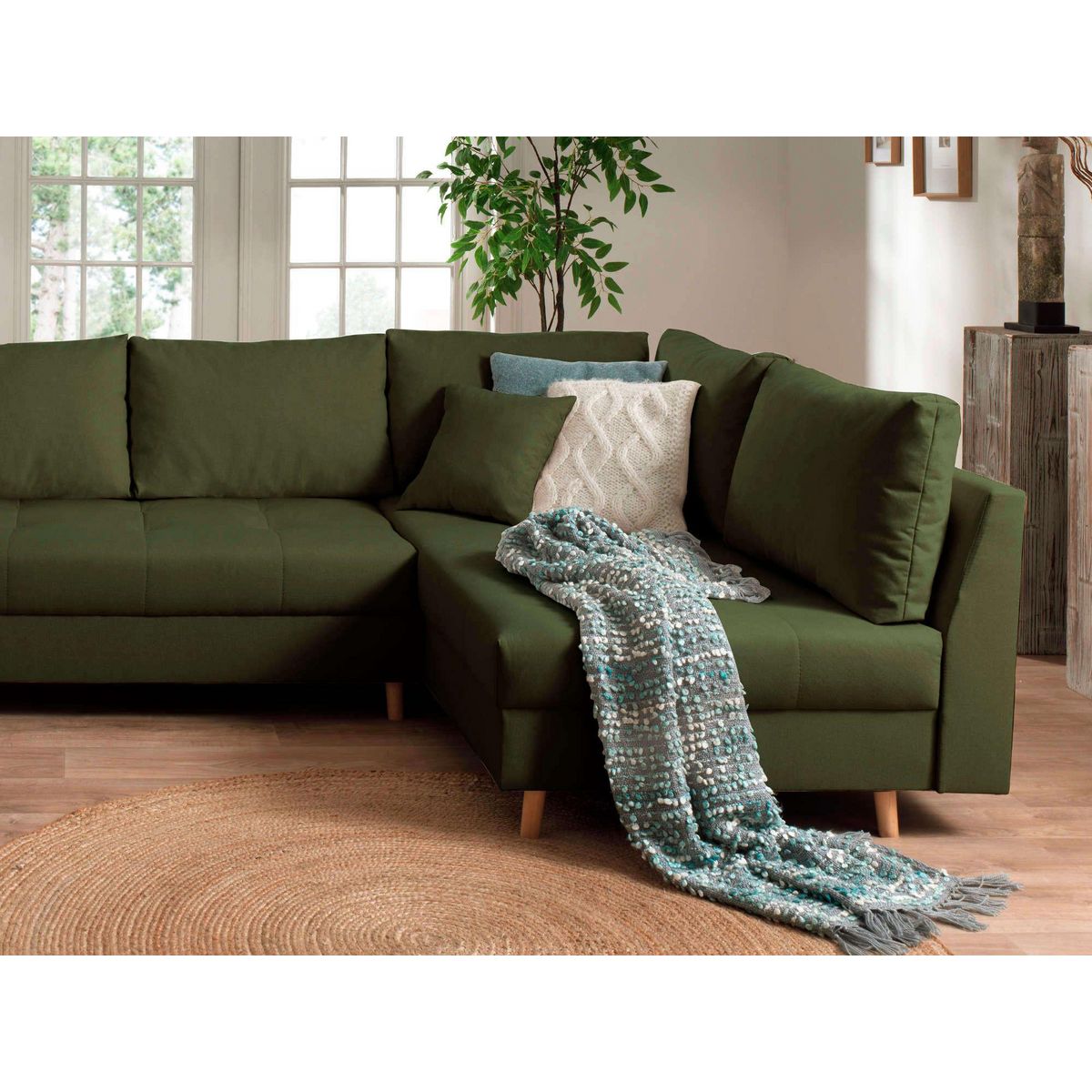 LISA DESIGN Rune - canapé panoramique - 7 places - style scandinave - droit