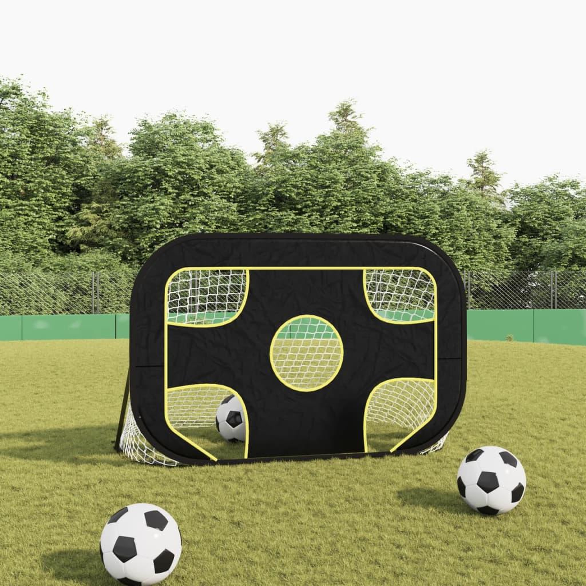 VIDAXL Filet de but de football avec cible 120x80x80 cm polyester