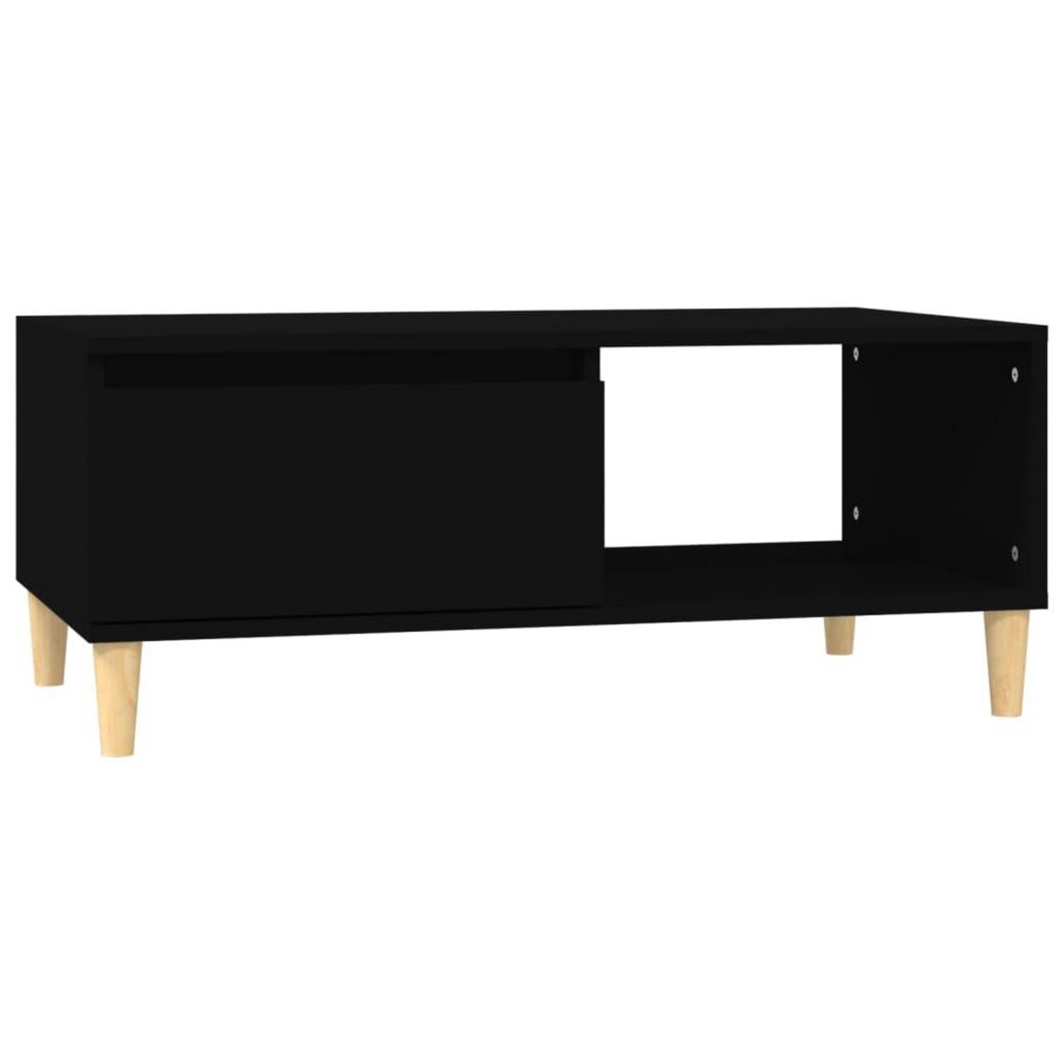 VIDAXL Table basse Noir 90x50x36,5 cm Bois d'ingenierie