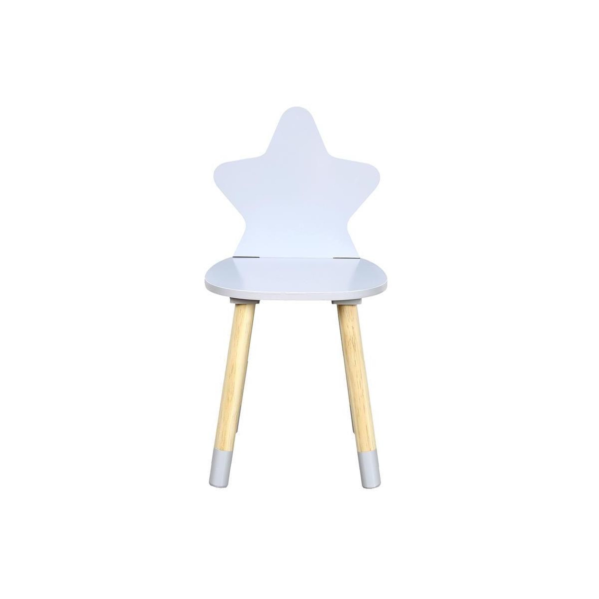 Voir la diapositive 1 : HOME DECO KIDS Chaise Enfant en Bois  Étoile  54cm Gris