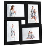 VIDAXL Collage de cadres photo pour photo de 4x (10x15 cm) Noir MDF