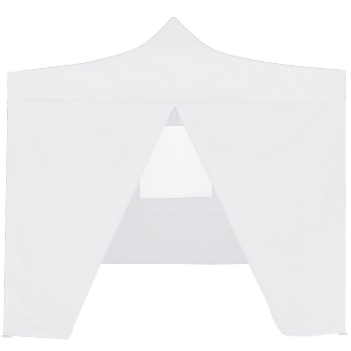 VIDAXL Tente de reception pliable avec 4 parois 3x3 m Acier Blanc