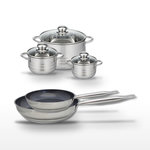 ELO Lot de 2 Poêles 24/28 cm et 3 Faitouts 12/14/24 cm Elo Profi Therm Platinum