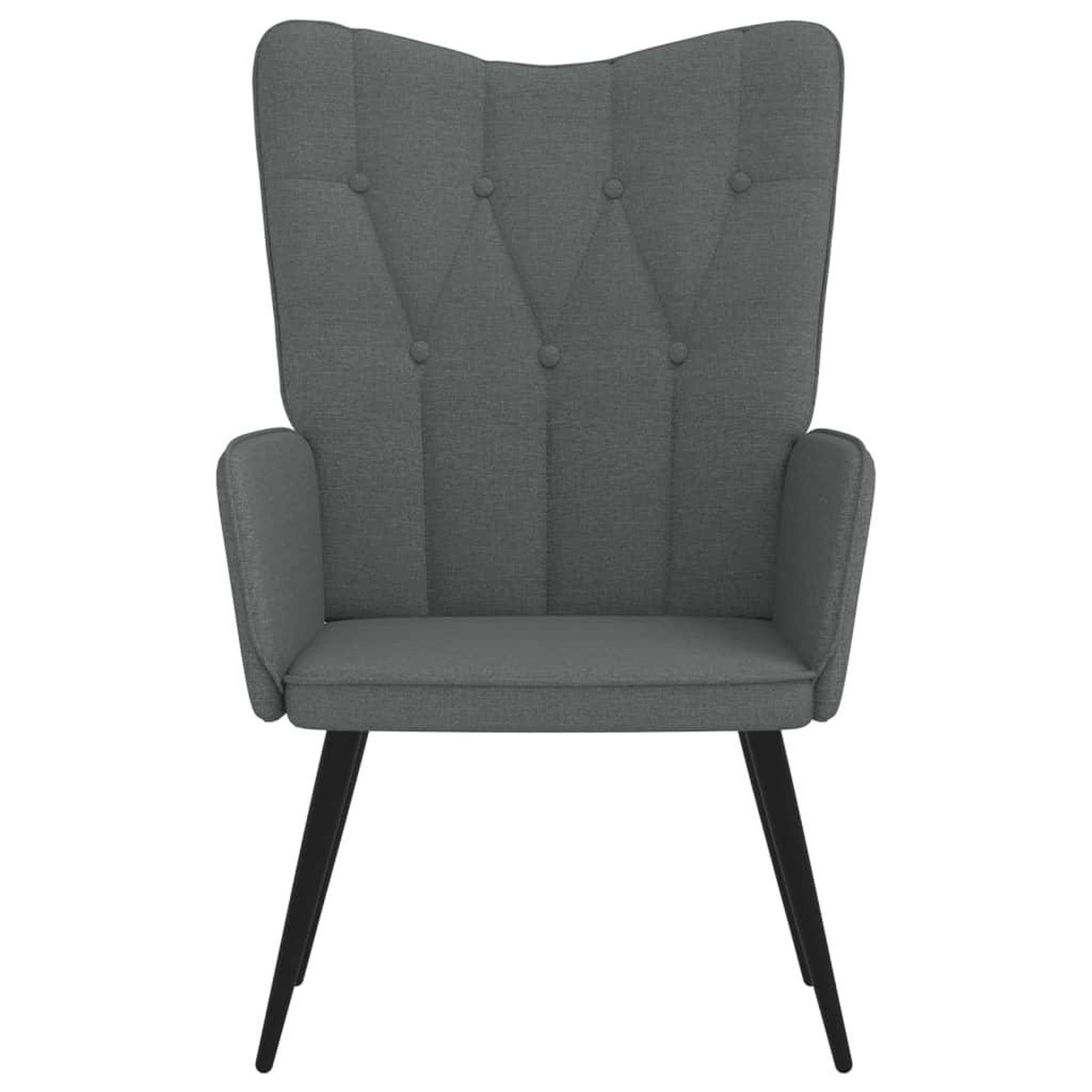 Voir la diapositive 3 : VIDAXL Chaise de relaxation Gris fonce Tissu