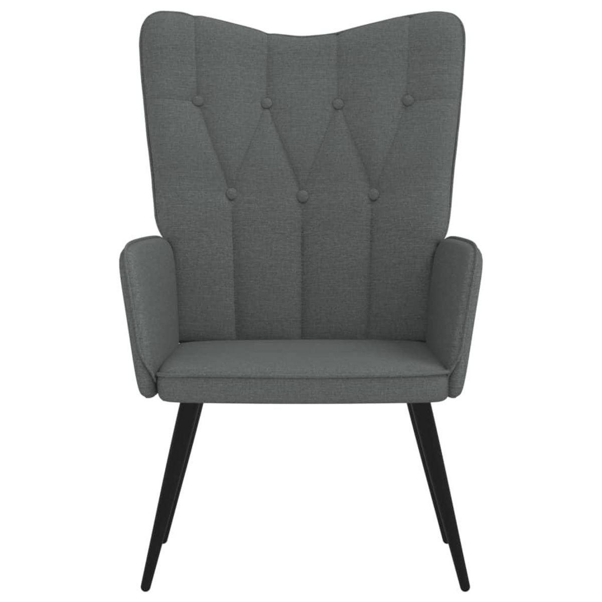 VIDAXL Chaise de relaxation Gris fonce Tissu