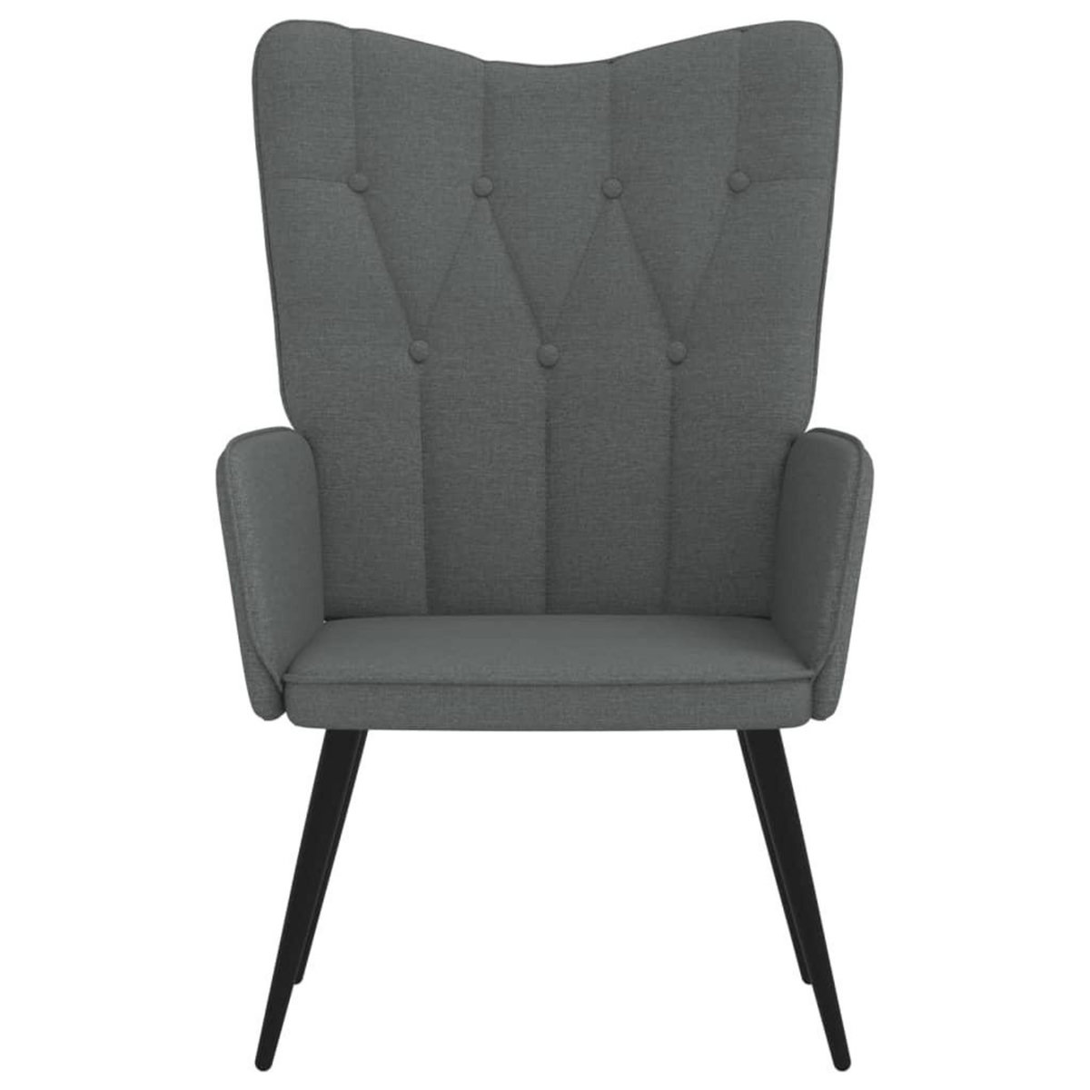 VIDAXL Chaise de relaxation Gris fonce Tissu