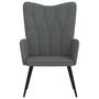 Voir la diapositive 3 : VIDAXL Chaise de relaxation Gris fonce Tissu