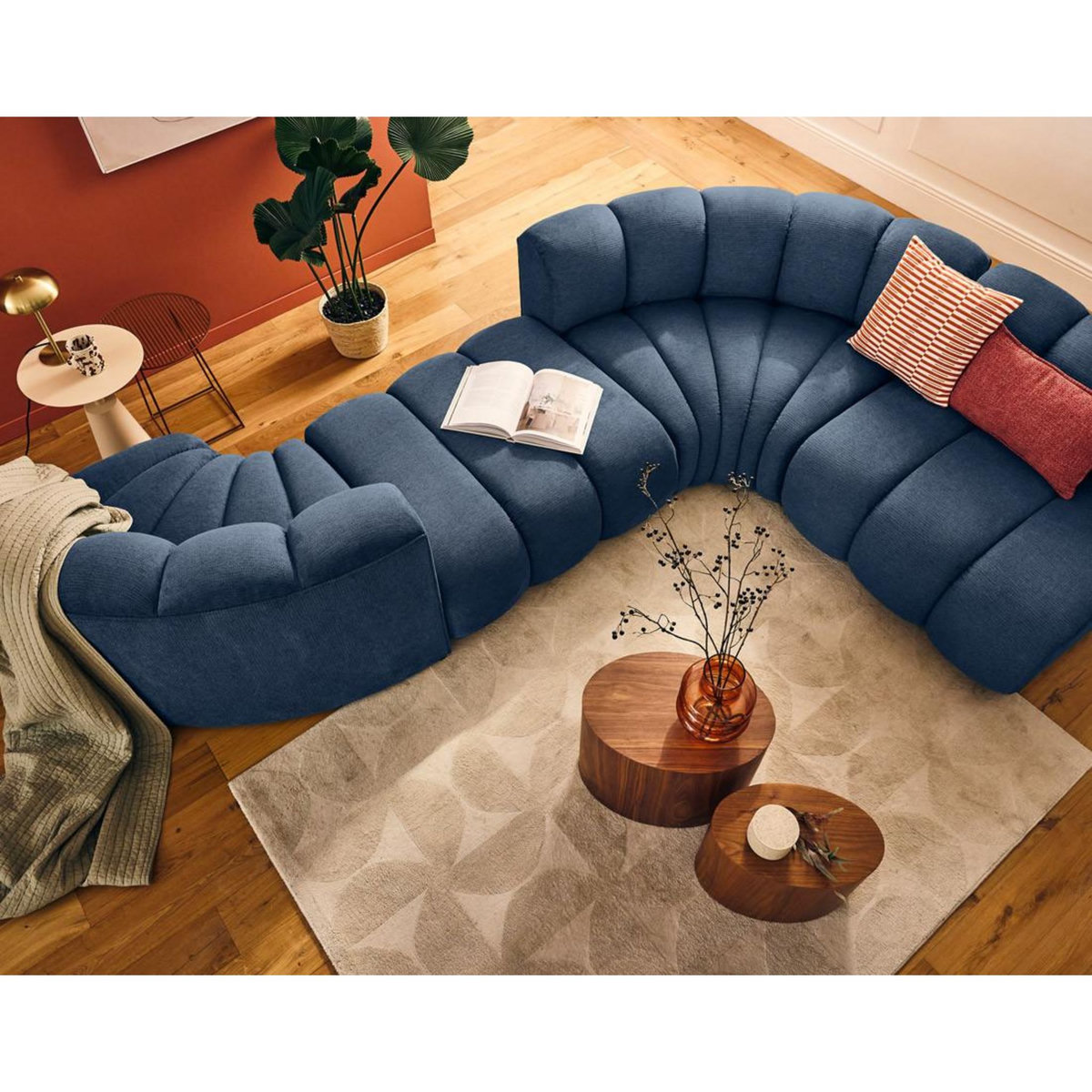 LISA DESIGN Debbie - module d'angle réversible en tissu texturé