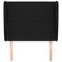 Voir la diapositive 3 : VIDAXL Tete de lit avec oreilles Noir 103x23x118/128 cm Tissu