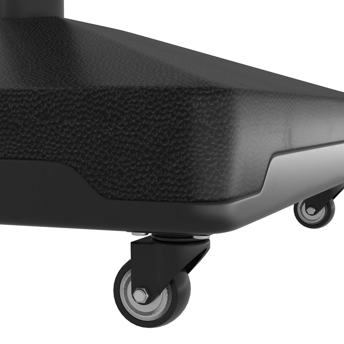 OUTSUNNY Pied de parasol carré avec 4 roulettes et poignée HDPE noir