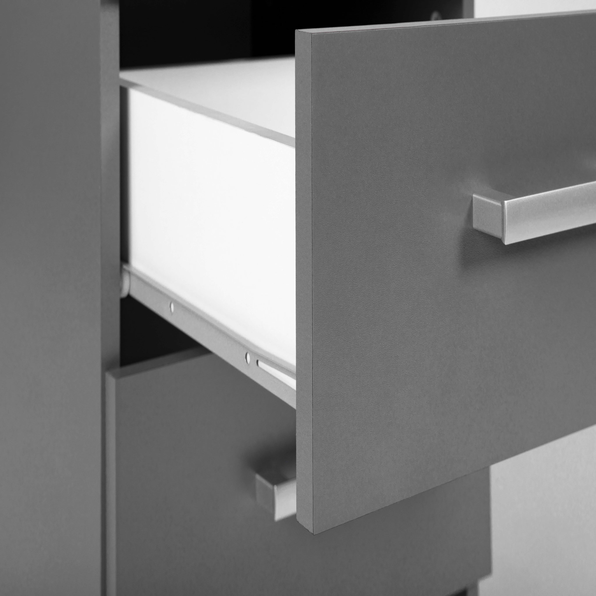 Voir la diapositive 5 : INTERLINK Table de nuit ELENZIO 2 Gris