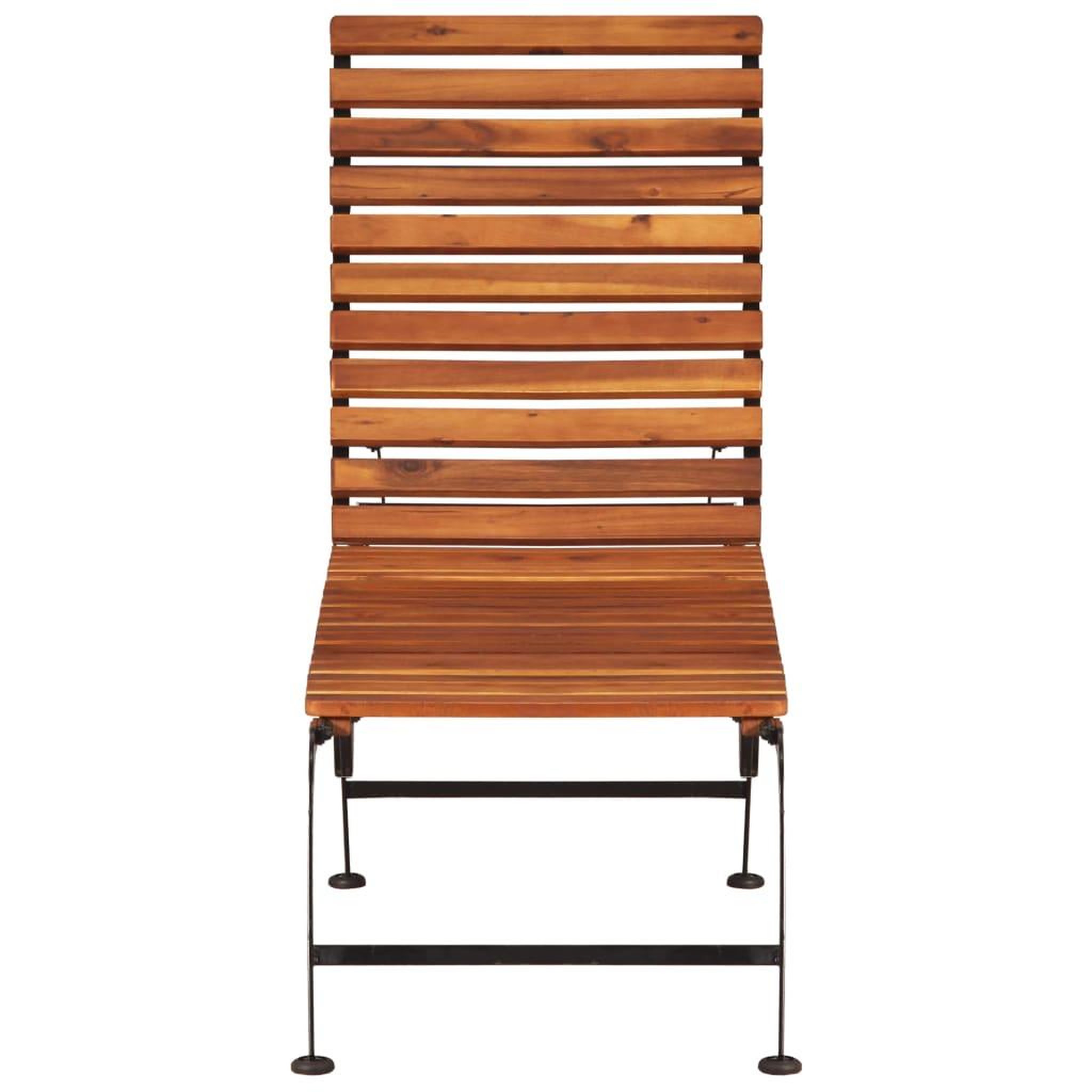 Voir la diapositive 2 : VIDAXL Chaise longue avec pieds en acier bois d'acacia massif