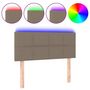 Voir la diapositive 2 : VIDAXL Tete de lit a LED Taupe 80x5x78/88 cm Tissu