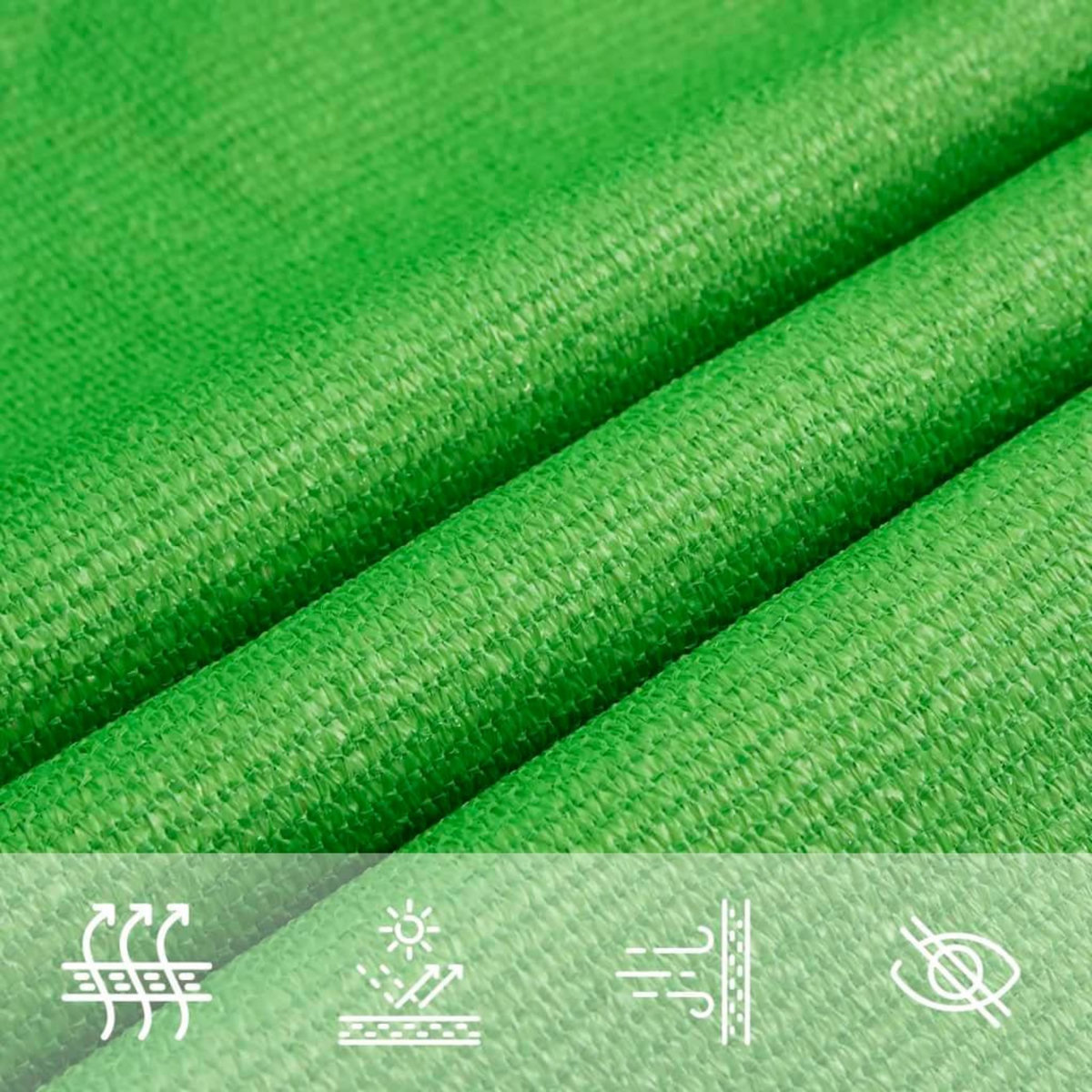 VIDAXL Voile d'ombrage 160 g/m^2 Vert clair 4,5x4,5 m PEHD