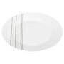 Voir la diapositive 2 : SECRET DE GOURMET Lot de 6 Assiettes Plates  Lignes  27cm Blanc