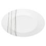 Voir la diapositive 2 : SECRET DE GOURMET Lot de 6 Assiettes Plates  Lignes  27cm Blanc