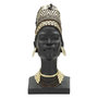 Voir la diapositive 1 : Paris Prix Statuette Tête Femme Coiffe  Massai  45cm Noir